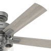 Hunter Fans 52" Hartland Lighted Ceiling Fan Matte Silver Finish with Integrated LED and Handheld Control - 2 of 4
