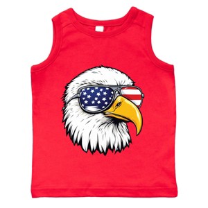 The Juniper Shop Patriotic Eagle Sunglasses Toddler Tank - 1 of 4
