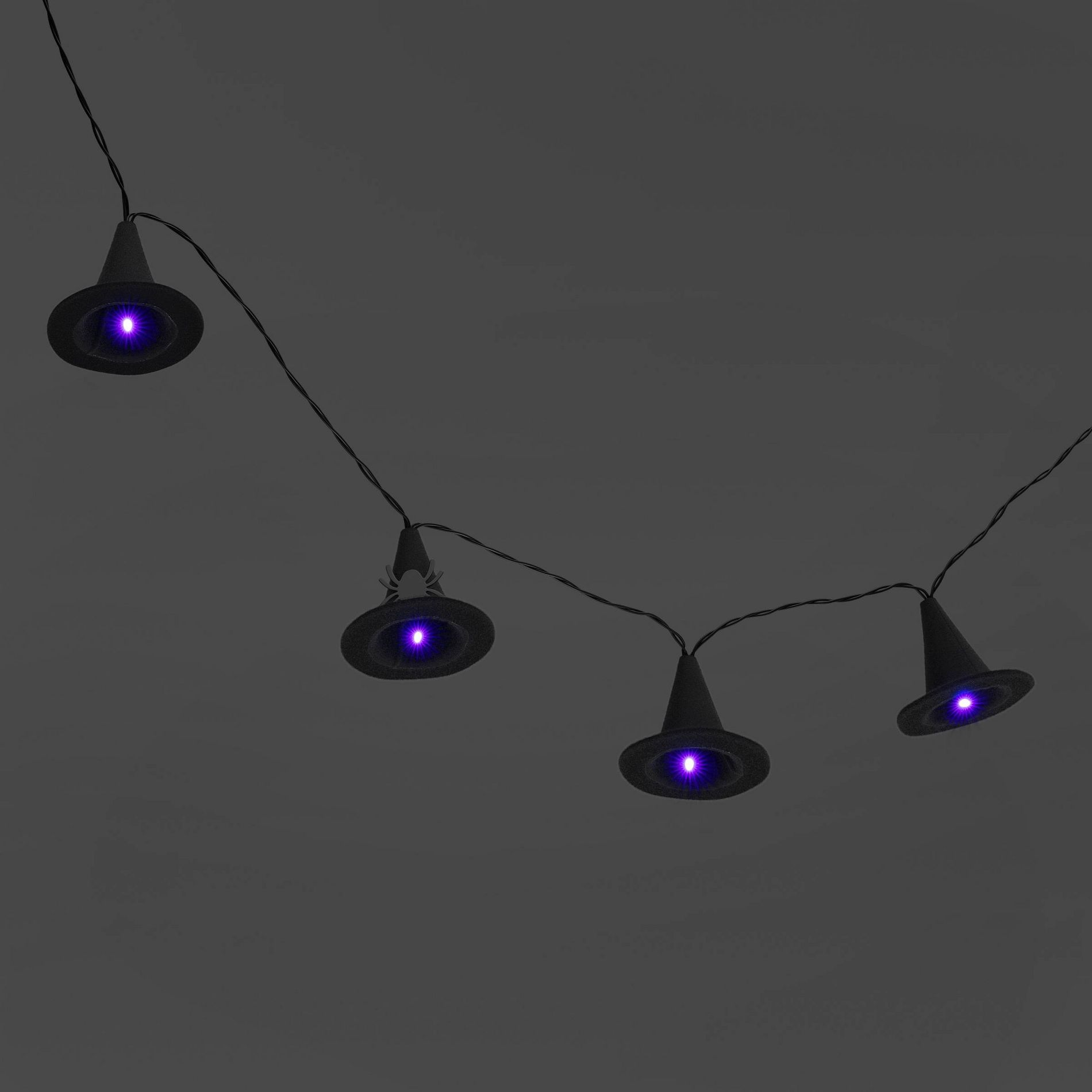 20ct Fabric Witch Hats Halloween Indoor/Outdoor Novelty String Light with Purple LEDs - Hyde and EEK! Boutique™