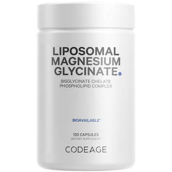 Codeage Liposomal Magnesium Bisglycinate Chelate Mineral Supplement, BioMag Phospholipids - 120ct