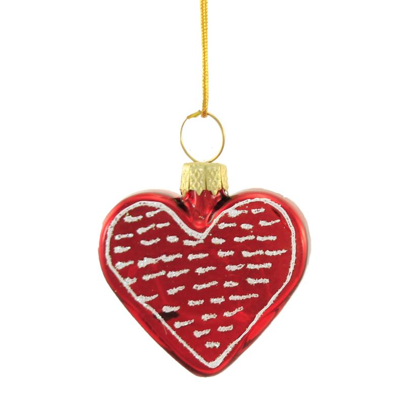 Cody Foster 1.5 Inch Tiny Hearts Set/5 Love Sweetheart Valentine Tree Ornaments, 3 of 7