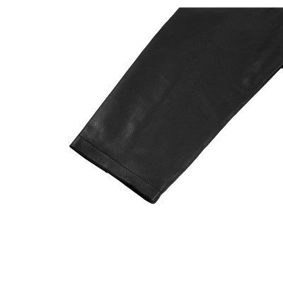 Victory Outfitters Men's Genuine Lambskin Leather Straight Bottom Jacket Black S — фото 4