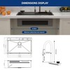 33 in. Drop-In Single Bowl 16-Gague Stainless Steel Raindance Waterfall Kitchen Sink with Pull-Out Faucet - 2 of 4