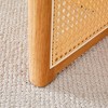 Syemin End Tables, Solid Wood Dining Table with Imitation Rattan for Dining Room Living Room Office, Brown, 59"*35.4"*30" - 3 of 4