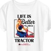 Women's - Instant Message - Life Is Better On A Tractor Short Sleeve Graphic T-Shirt - 2 of 4