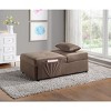 Sapphtopaz Storage Bench Modern Lift Top Bench with Pull-out Bed Velvet Tufted Solid Wood Ottoman Bench Furniture for Bedroom, Entryway - 3 of 4