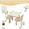 Kids Table and 4 Chairs Set, Height Adjustable Toddler Table and Chairs Set for Reading, Drawing, Playing, Eating for Ages 2-8 - 4 of 4