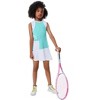 Girls Round Neck Tennis Golf Sport Dress Sleeveless Athletic Pleated Skirt Sets with Built-in Shorts Pockets Purple 3-12Y - 2 of 4