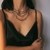 Summit Adventure Layered Chain Necklace for Women – 18" Gold & Silver Paperclip Choker, Rope Ball Punk Jewelry - 2 of 4