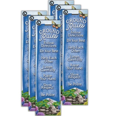 Eureka® Curiosity Garden - Ground Rules Vertical Banner, Pack of 6