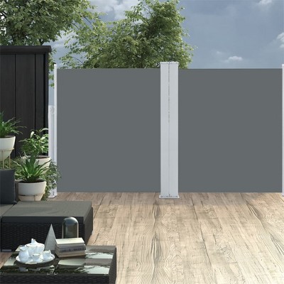 vidaXL Patio Retractable Double Side Awning 66.9 in.x236.2 in. Anthracite