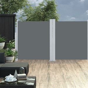 vidaXL Patio Retractable Double Side Awning 66.9 in.x236.2 in. Anthracite - 1 of 4