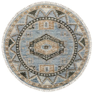 Fillmore Traditional Medallion Blue/Green Area Rug - 1 of 4