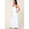 Slickblue Women's Maxi Dress with Pockets, Adjustable Straps, Vacation Outfit, Pink or White, Size S-L - 3 of 4