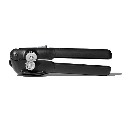 OXO Black Stainless Steel Snap-Lock Can Opener with Ergonomic Handle