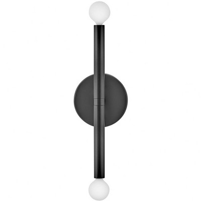Millie 14" Black Steel Dimmable Cylinder Wall Sconce