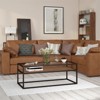 Metal Classic Glass and Wooden Coffee Table in Brown - Henn&Hart - 4 of 4