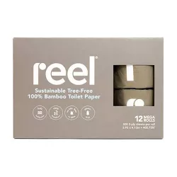 Reel Paper Premium Bamboo Toilet Paper - 12 Mega Rolls