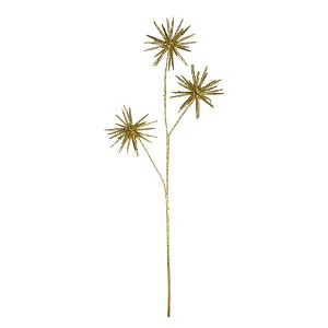 Northlight 24" Gold Glittered and Shiny Starburst Artificial Christmas Spray - 1 of 3