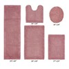 Edge Bath Rug 100% Premium Cotton Ultra-Soft Water Absorbent Tufted Solid Reversible 5 Piece Bathroom Rug Set for Machine Washable Bathmat - 2 of 4