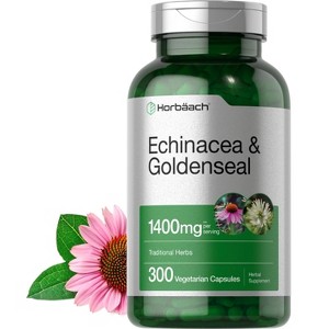 Horbaach Echinacea Goldenseal Extract 1400mg | 300 Capsules - 1 of 4