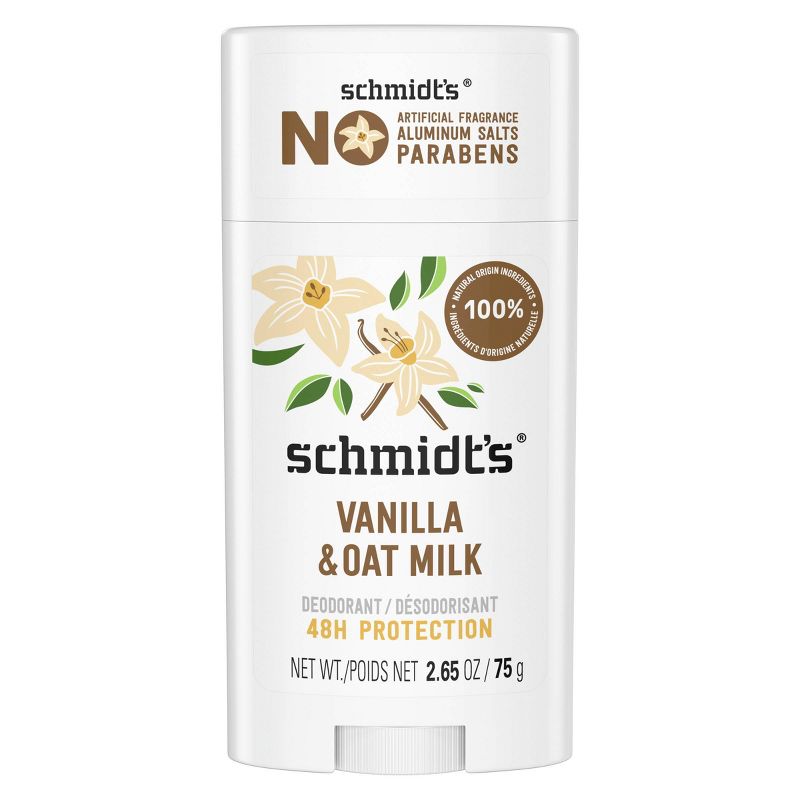 Schmidt&#39;s Vanilla + Oat Aluminum-Free Natural Sensitive Skin Deodorant Stick - 2.65oz, 3 of 9