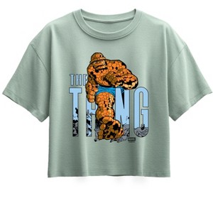 Girls' - Marvel - Fantastic Four The Thing Short Sleeve Boxy Graphic T-Shirt - 1 of 1