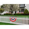 Patriotic Embroidered Bunting USA 48" x 24" Pleated Banner with Brass Grommets Briarwood Lane - 3 of 4