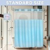 LunaLulinlk No Hook Blue Boho Tufted Hotel Shower Curtain - 2 of 4