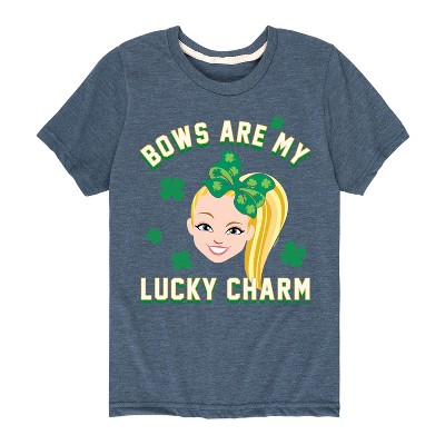JoJo Siwa Lucky Charm Short Sleeve Graphic T-Shirt - Heather Blue - 5T