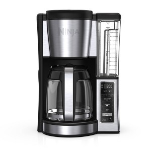 Ninja 12 Cup Programmable Brewer - CE251: Stainless Steel Drip Coffee Maker, 1100W, Glass Carafe, Permanent Filter - 1 of 4