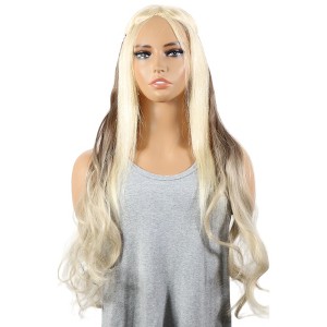 Unique Bargains Women's Halloween Big Wavy Hair Extensions High Temperature Fiber Gradient Light Beige 1 Pc - 1 of 3