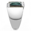 Slickblue Two-Tone Gold IP Stainless Steel Ring, Blue Zircon Stone, Men’s Oblong Band, Sizes 8–13 - 4 of 4