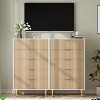 Natural Dresser Modern 5 Drawer Dresser for Bedroom w/ Gold Handle and Large Drawer - 4 of 4
