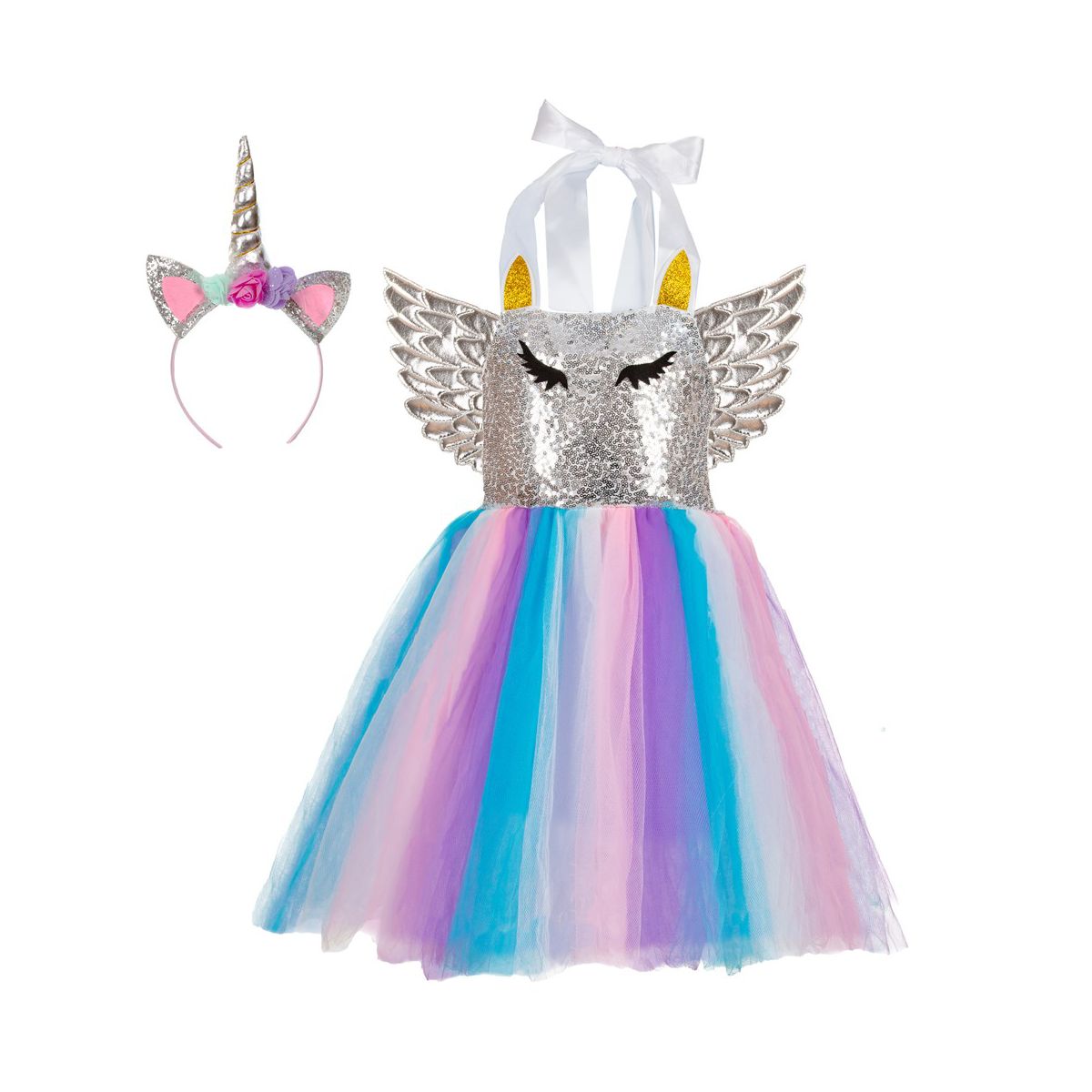 Dress Up America Unicorn Costume Dress for Girls - thumbnail 2