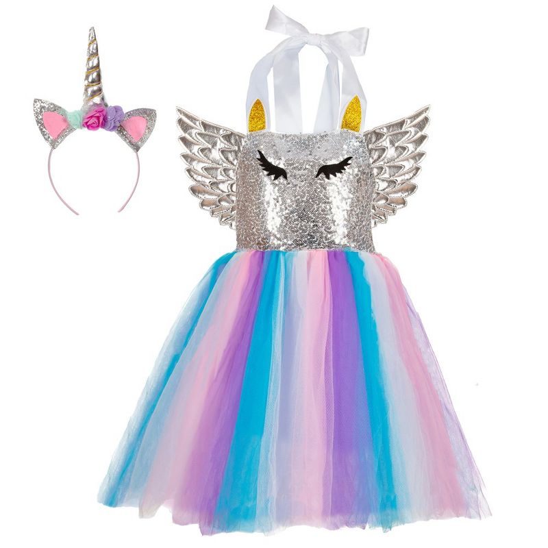 Dress Up America Unicorn Costume Dress for Toddler Girls, 2 of 5