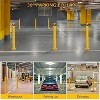 6 Pcs Safety Bollard,High Heavy-Duty Yellow Safety Bollard Steel Posts,4.5 Inch Diameter,with 16 Anchor Bolts - Ideal for Traffic Control - 4 of 4