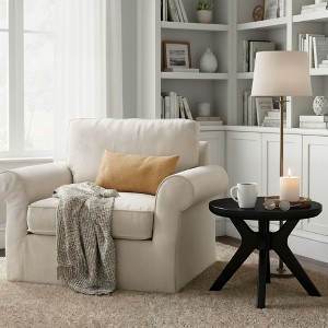 Cross Leg Round Side Table (24in x 24in / 610mm x 610mm) - 1 of 4