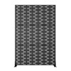 MAYEERTY Brick Black Galvanized Steel Screen Outdoor and Indoor Freestanding Decorative Privacy Screen for Deck Balcony Patio for Outside Garden 1pcs - 4 of 4