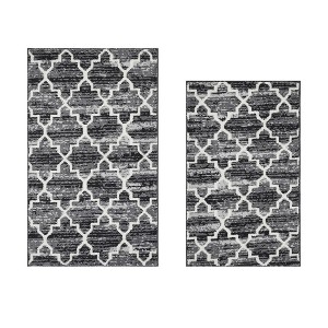 Savio Collection 100% Micro Polyester 2 Piece Bath Rug Set - Better Trends - 1 of 4