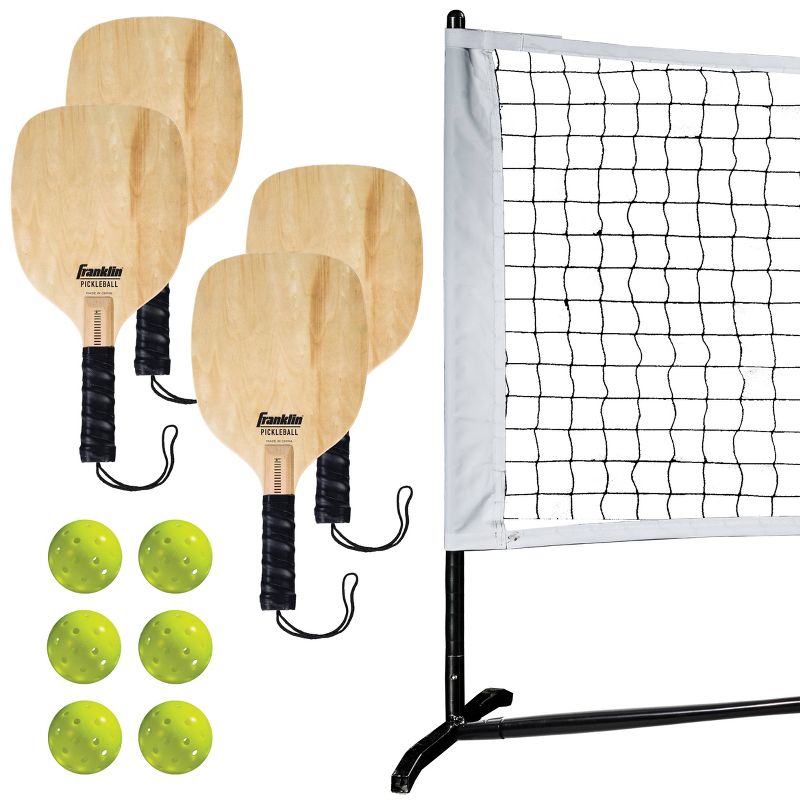 Franklin Sports Half Court Pickleball Net with Balls and Paddles, 1 of 6