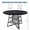 Round Dining Table for 4-6, Wood Kitchen Table with Sturdy Base, Modern Circular Dinner Table, Breakfast Table for Living Room, No Chair - 2 of 4