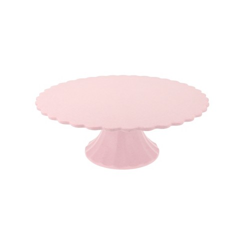 Last Confection Round Cake Stand in Pink, 11 Pedestal Dessert Table  Display Holder 