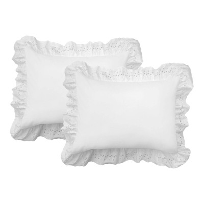 Ruffle Throw Pillow, The Soft White Ruffles