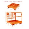 Heavy-Duty 1200 Lbs Forklift Safety Cage with 4 Wheels, Foldable Steel Man Basket 36x36 for Aerial Work and Lift Loaders, Enhanced Safety Features - 2 of 4