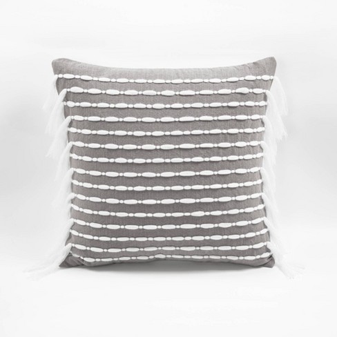 Spencer Tufted Cotton Decorative Pillow Cover, Lush Decor