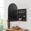 SpassWay Recessed or Wall Mount Medicine Cabinet 24 x 36 Inch Bathroom Mirror Cabinet with HD Mirror, Black - 4 of 4