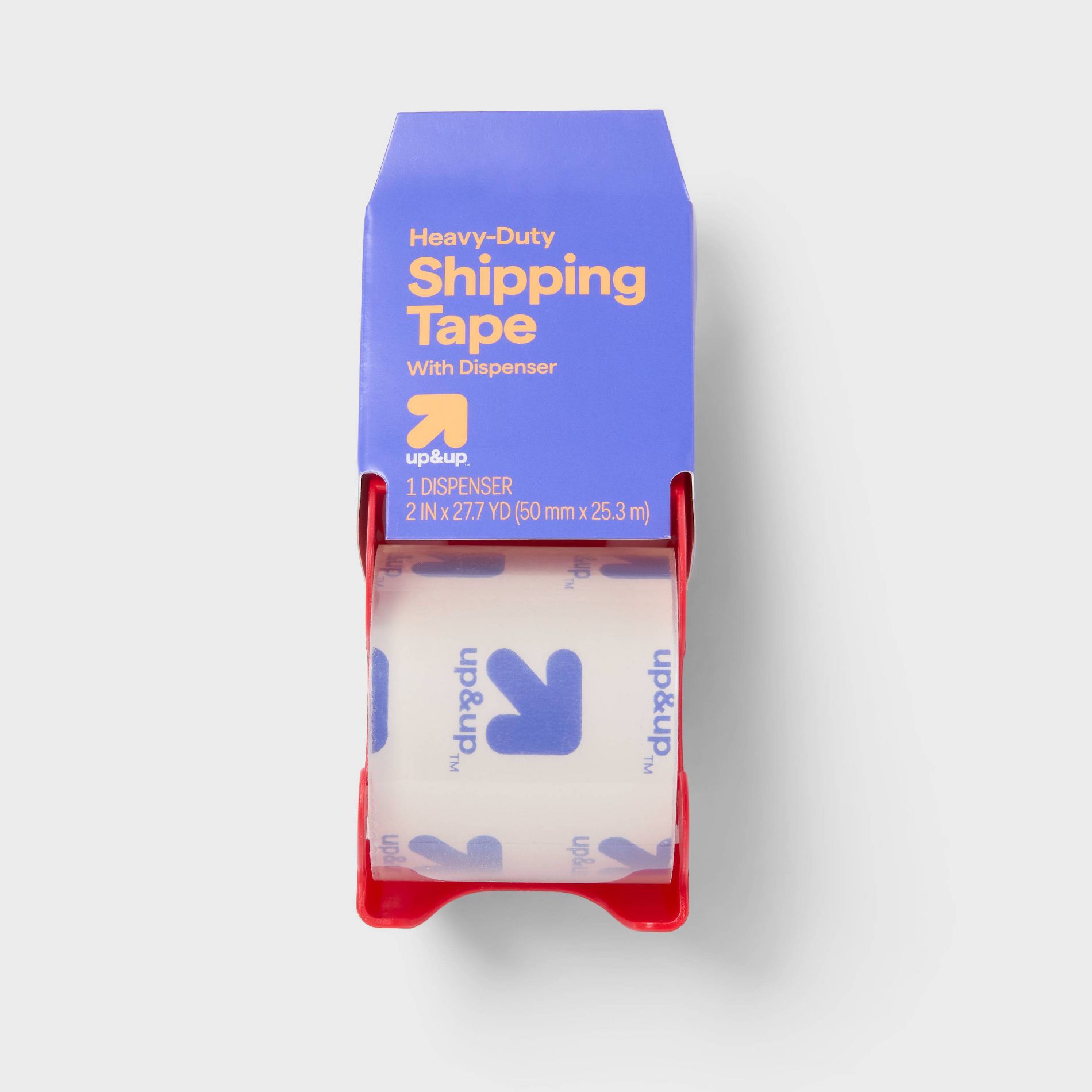 Heavy Duty Shipping Tape with Dispenser - up&up™: Packing & Mailing Tape, 25.3 ft, Clear, 2" Width