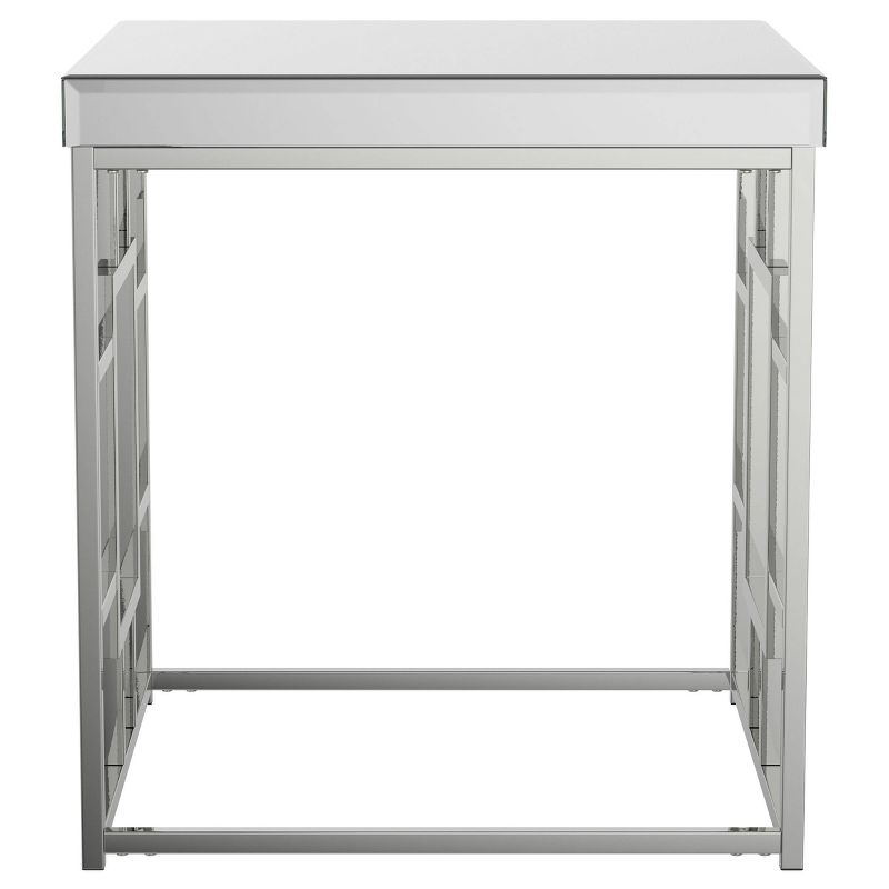 Dafina Square End Table with Mirrored Top Chrome - Coaster, 5 of 7