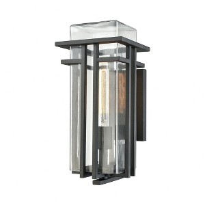 Elk Home Croftwell 1 - Light Wall Light in  Textured Matte Black - 1 of 3